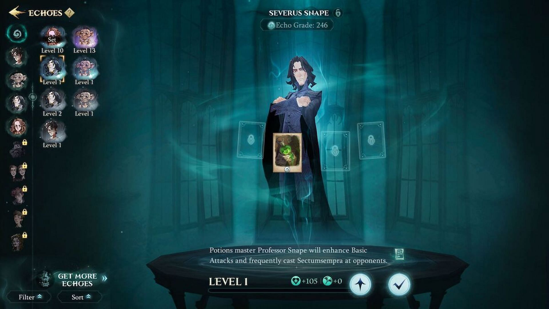 Echo of Severus Snape is one of the top-tier Echoes (Image via Harry Potter Magic Awakened)