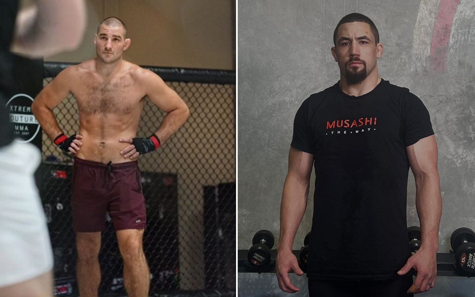 Sean Strickland [L] and Robert Whittaker [R] [Images via @strickland_mma_ and @robwhittakermma Instagram]
