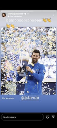 Jelena's story on Instagram.