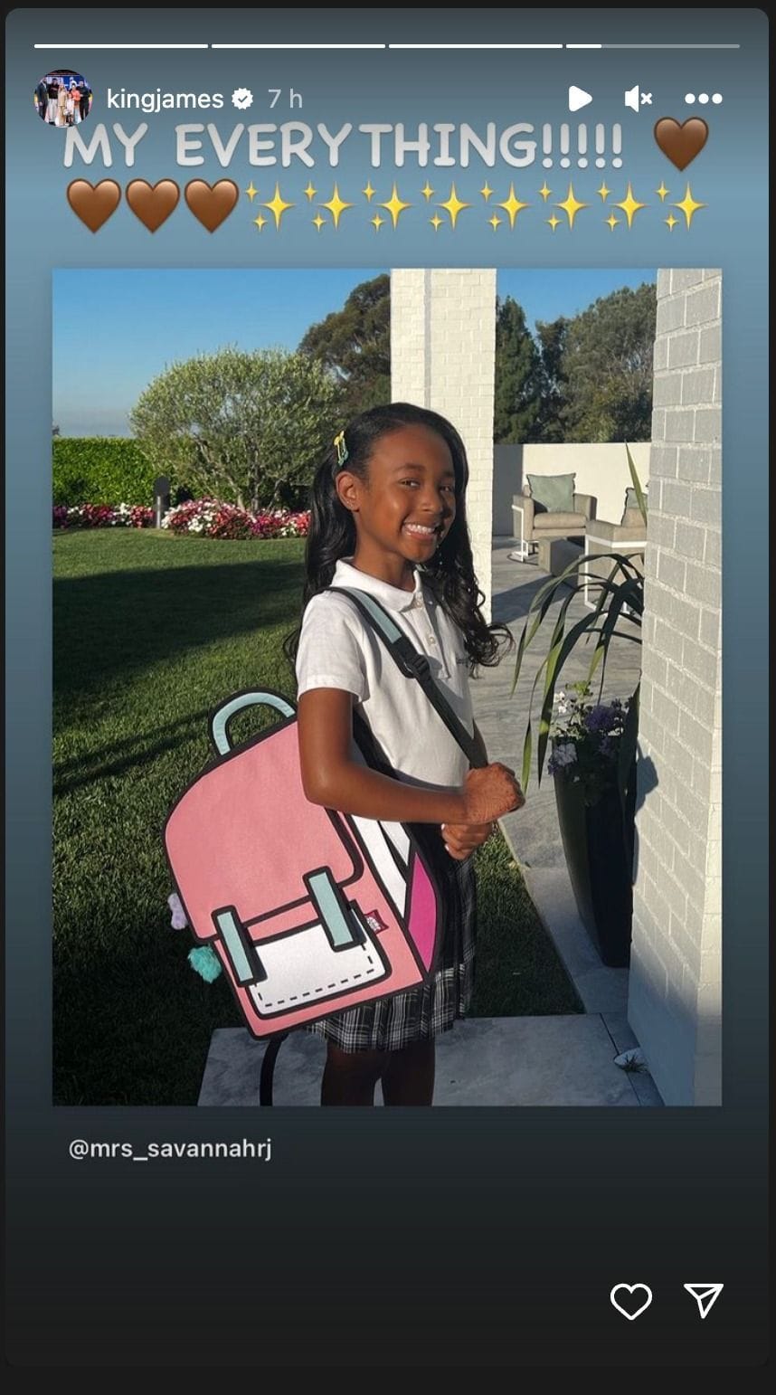 "My everything" LeBron James' heartfelt message to daughter Zhuri as(02)