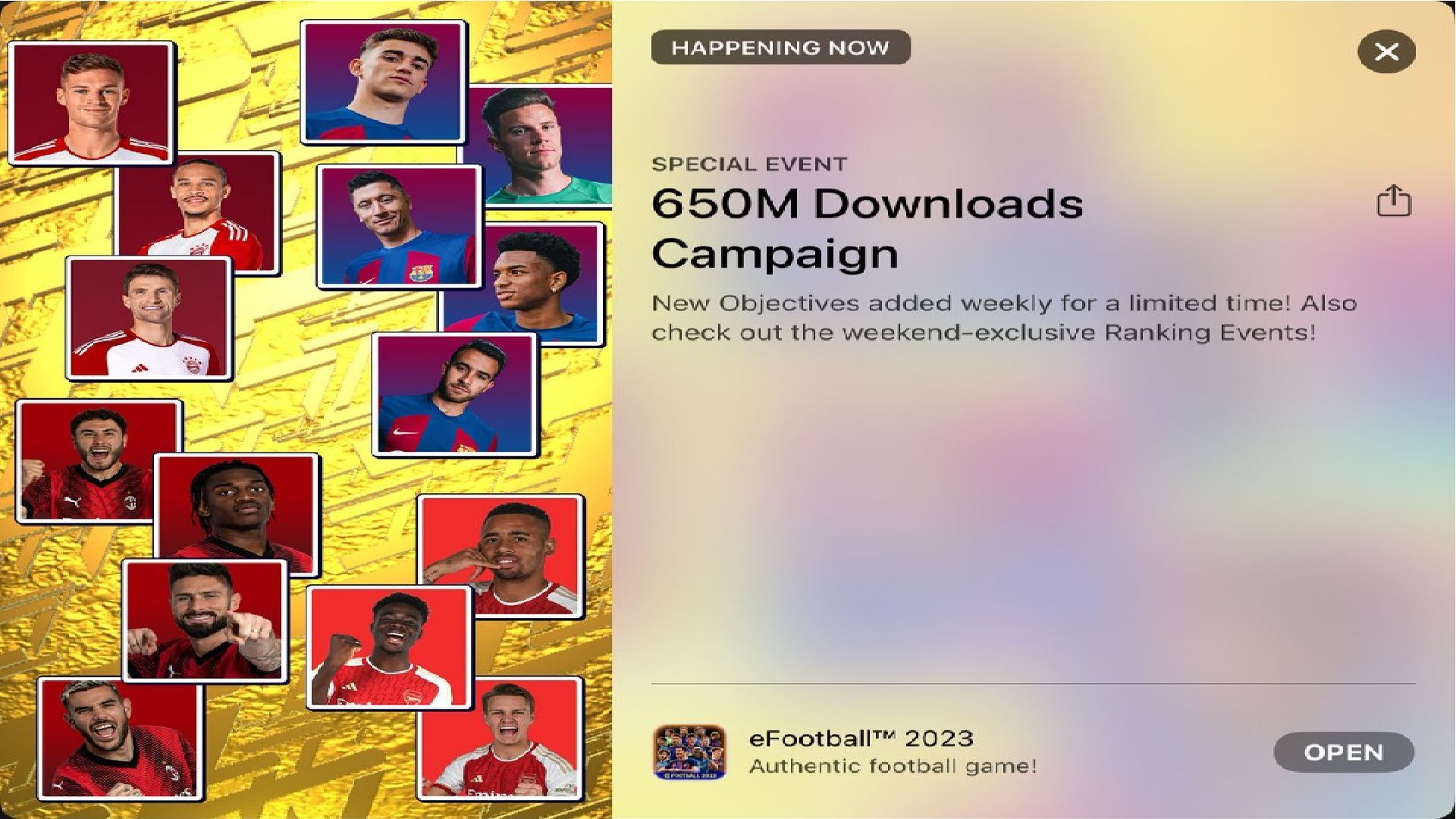 eFootball™ 2023 surpasses 600 million downloads worldwide!