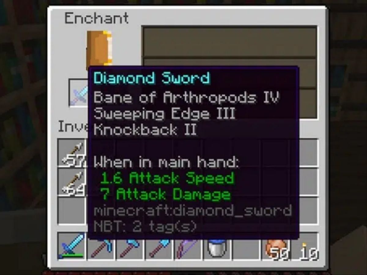 If you&#039;re going to defeat these arachnids, you need the right enchantment. (Image via Mojang Studios)