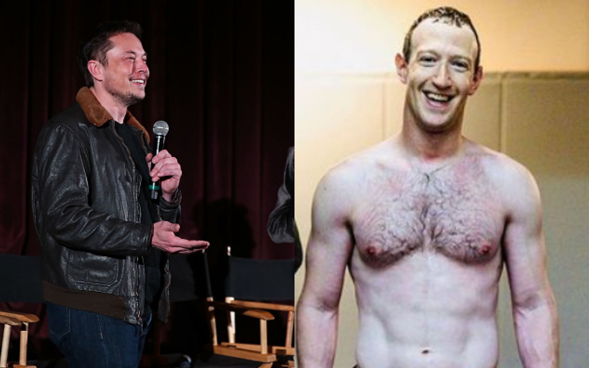 Elon Musk (left); Mark Zuckerberg (right) [image courtesy of @zuck/Instagram]