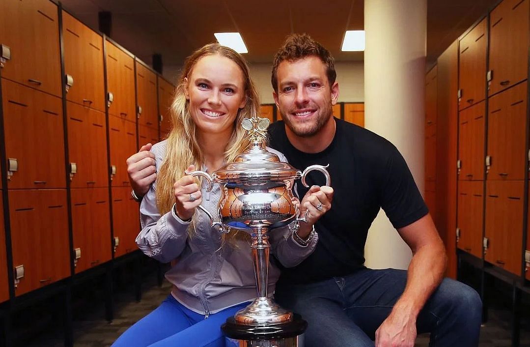 Caroline Wozniacki with her husband David Lee.