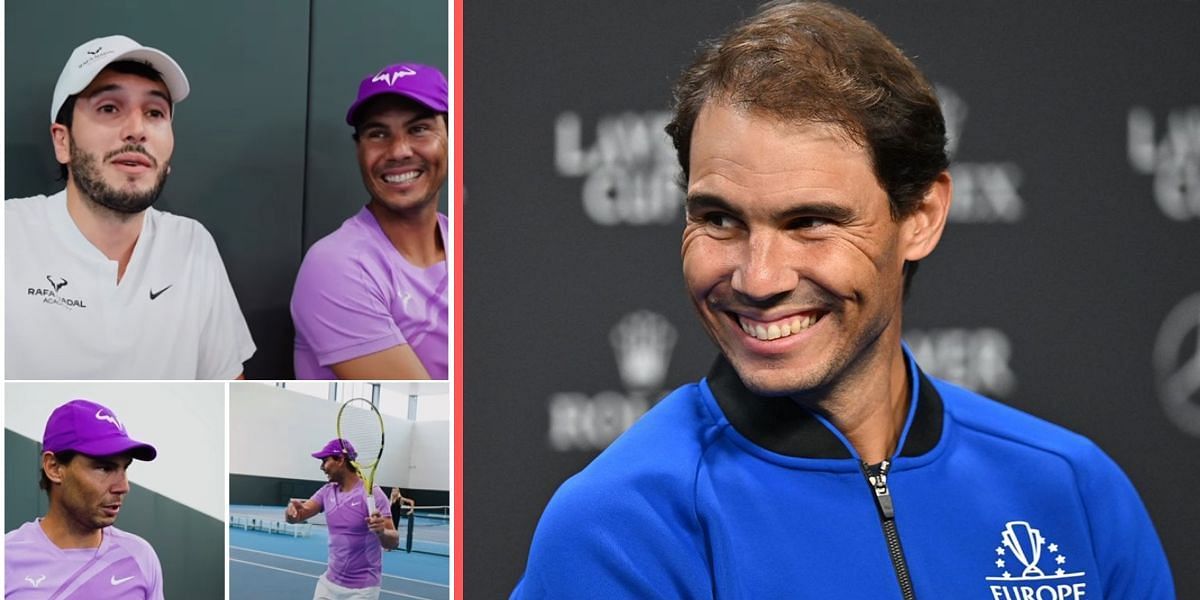 Rafael Nadal and famous singer Sebastian Yatra recently met for a fun practice session