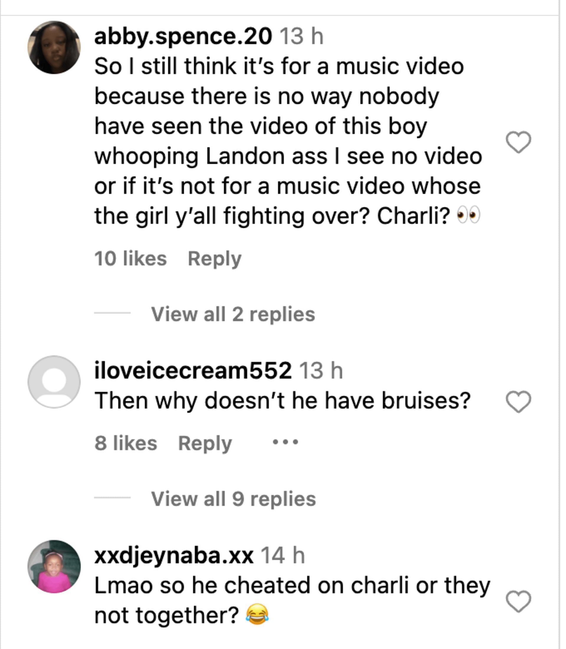 Fans had their own reasons for why the fight happened (Image via Instagram)