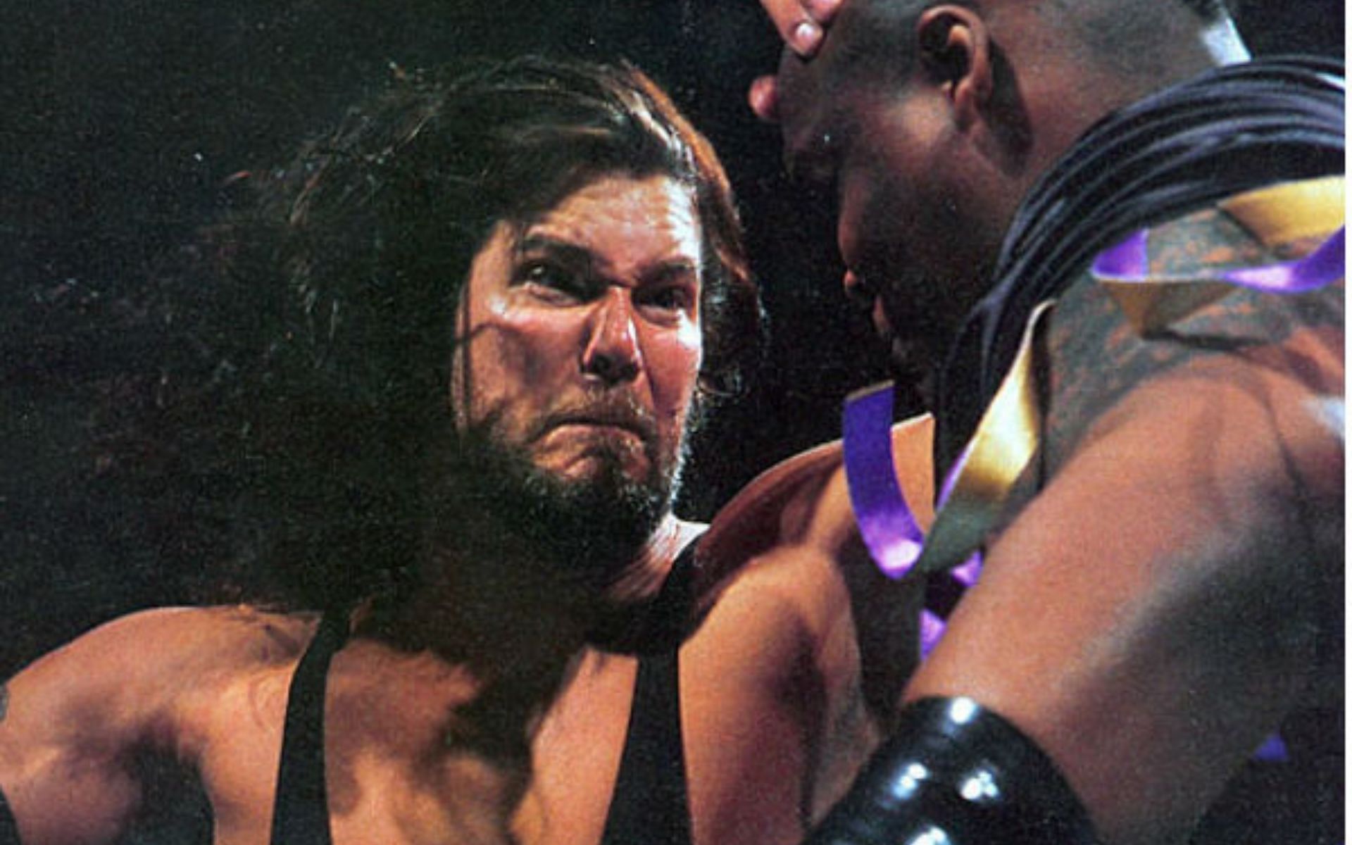 Big Daddy Cool battling King Mabel at SummerSlam for the WWF Championship.