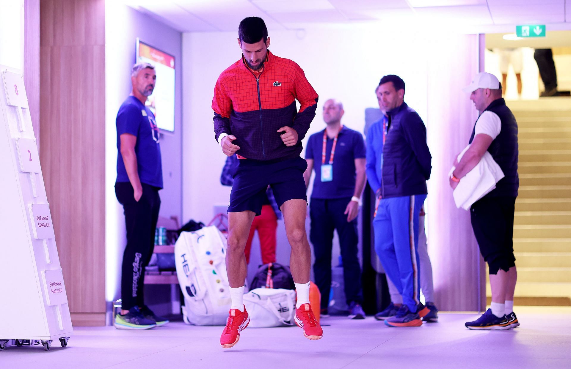 Novak Djokovic at French Open 2023.