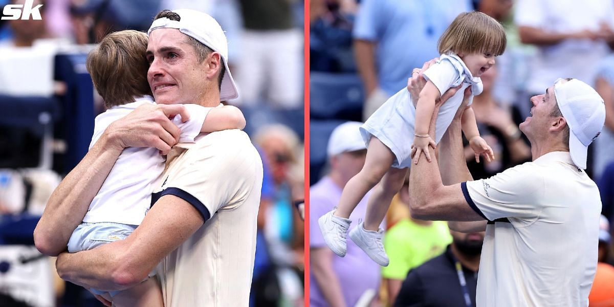 WATCH: John Isner fights back tears when son runs into his arms during ...