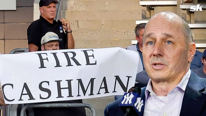 Fire Cashman: New York Yankees supporter attends game with six-foot sign as fanbase vents their frustration with GM