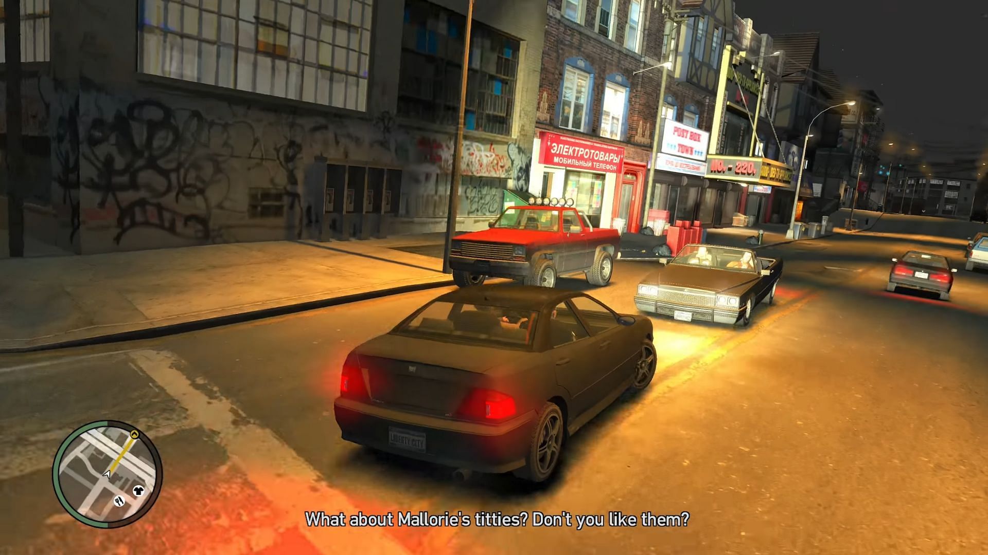 An example of drunk driving in Grand Theft Auto IV (Image via Rockstar Games)