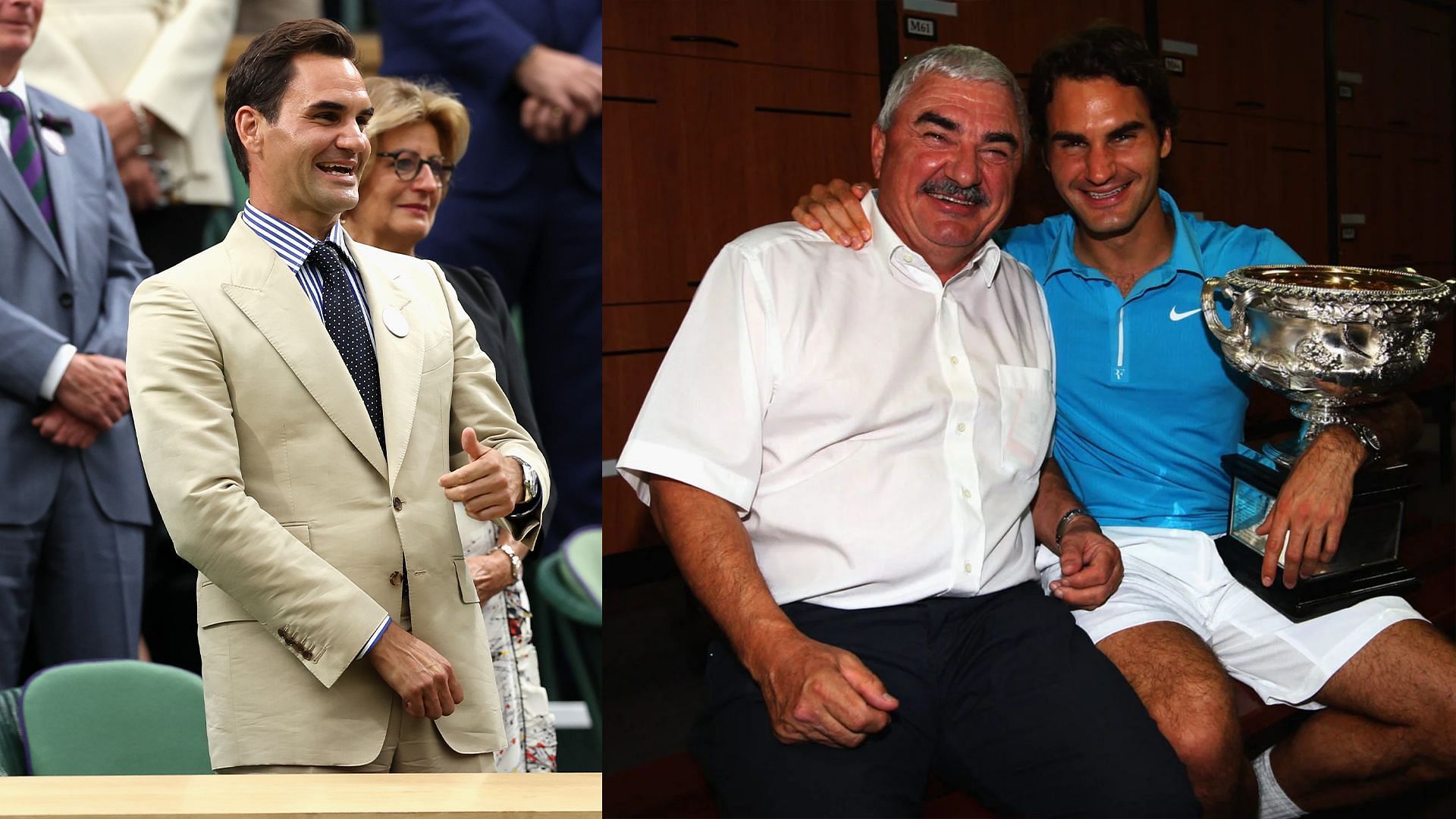 Roger Federer and his father Robert