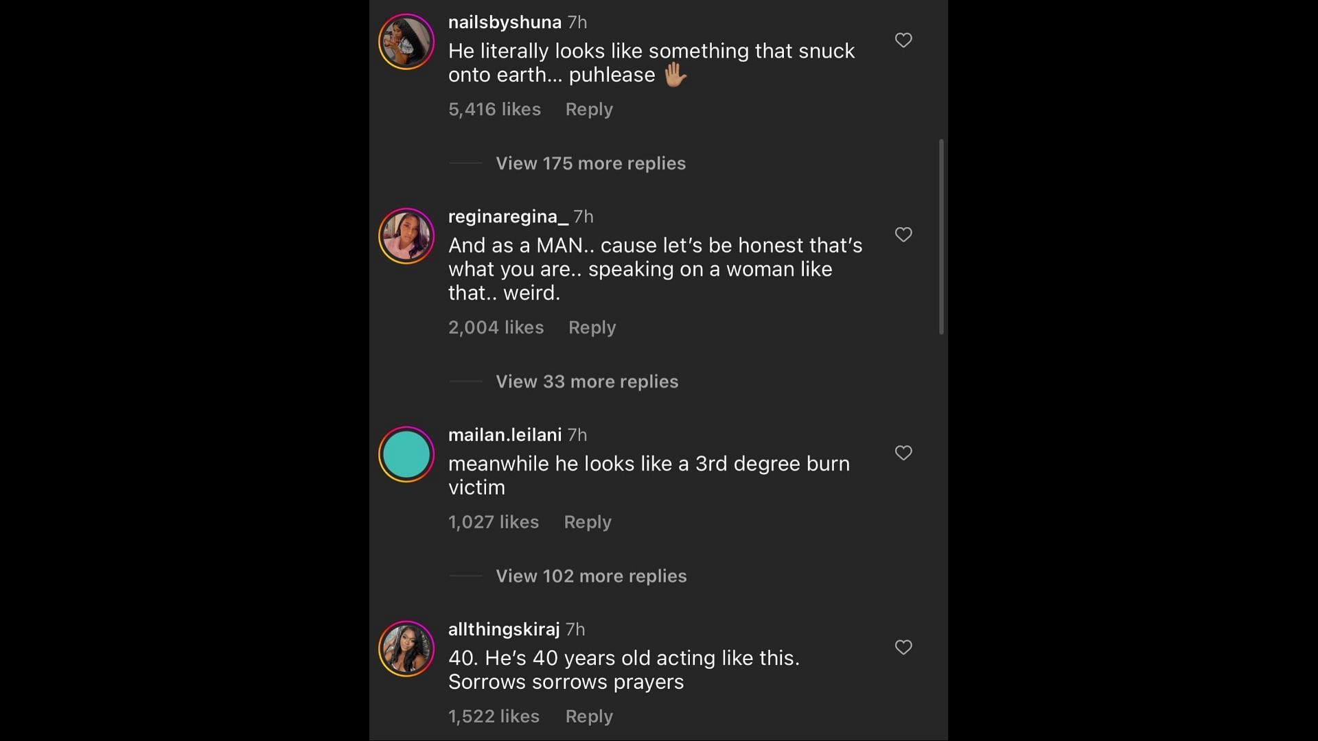 Screenshot of Internet users remarking on Dineva&#039;s remarks on Halle and Chloe Bailey. (Photo via @TheNeighborhoodTalk/Instagram)