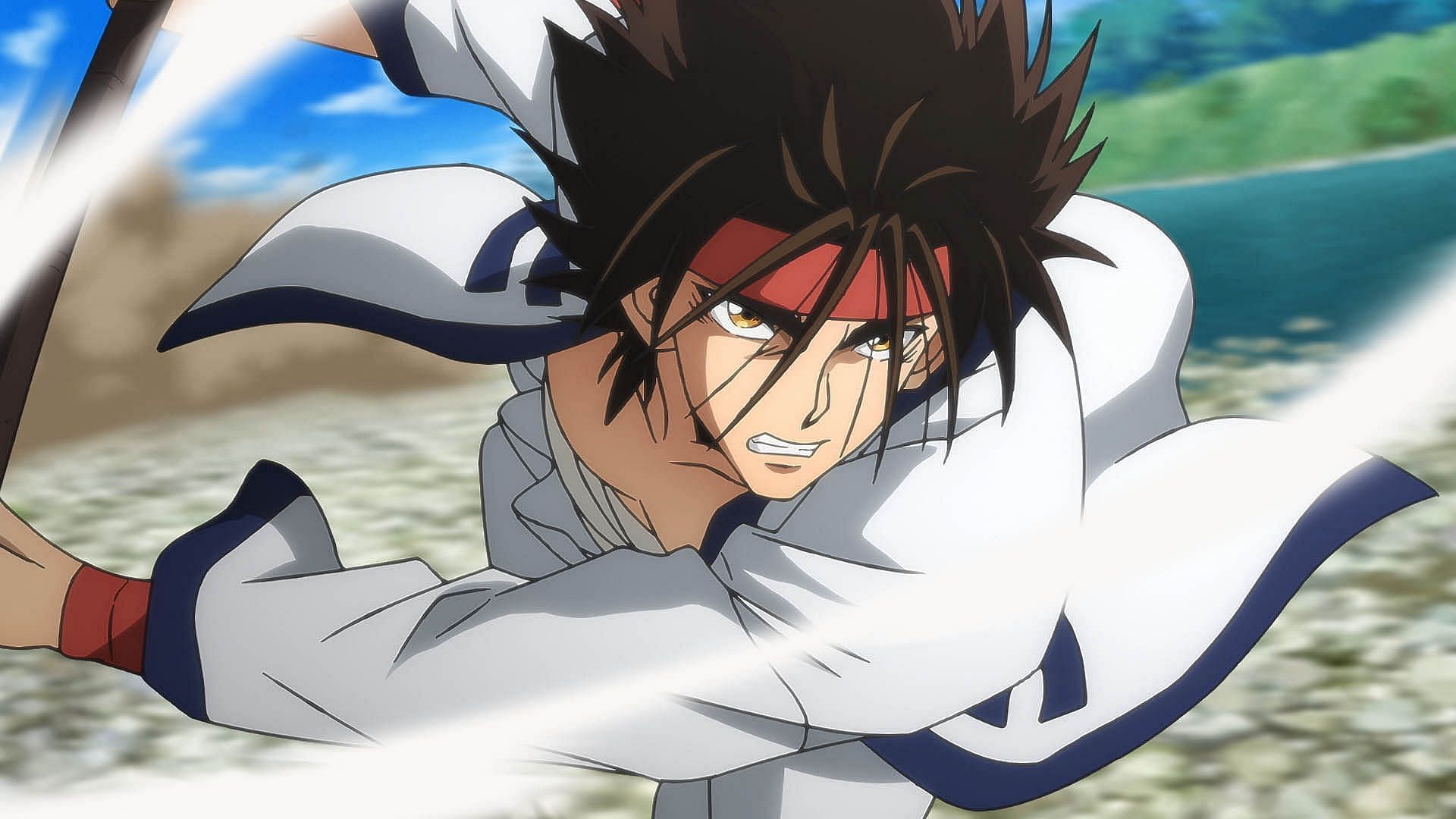 Sanosuke is seemingly unable to fight in the coming battle with Saito by the end of Rurouni Kenshin episode 22 (Image via LIDEN FILMS)