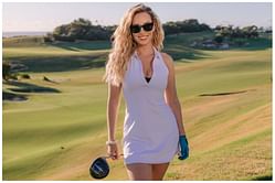 "I shoot lower the less I wear" - Paige Spiranac claims that wearing a 'golf appropriate outfit' didn't help her score