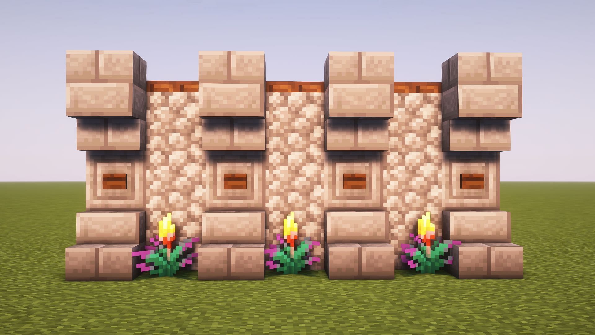 This wall is thick and made up of rigid blocks in Minecraft (Image via Mojang)