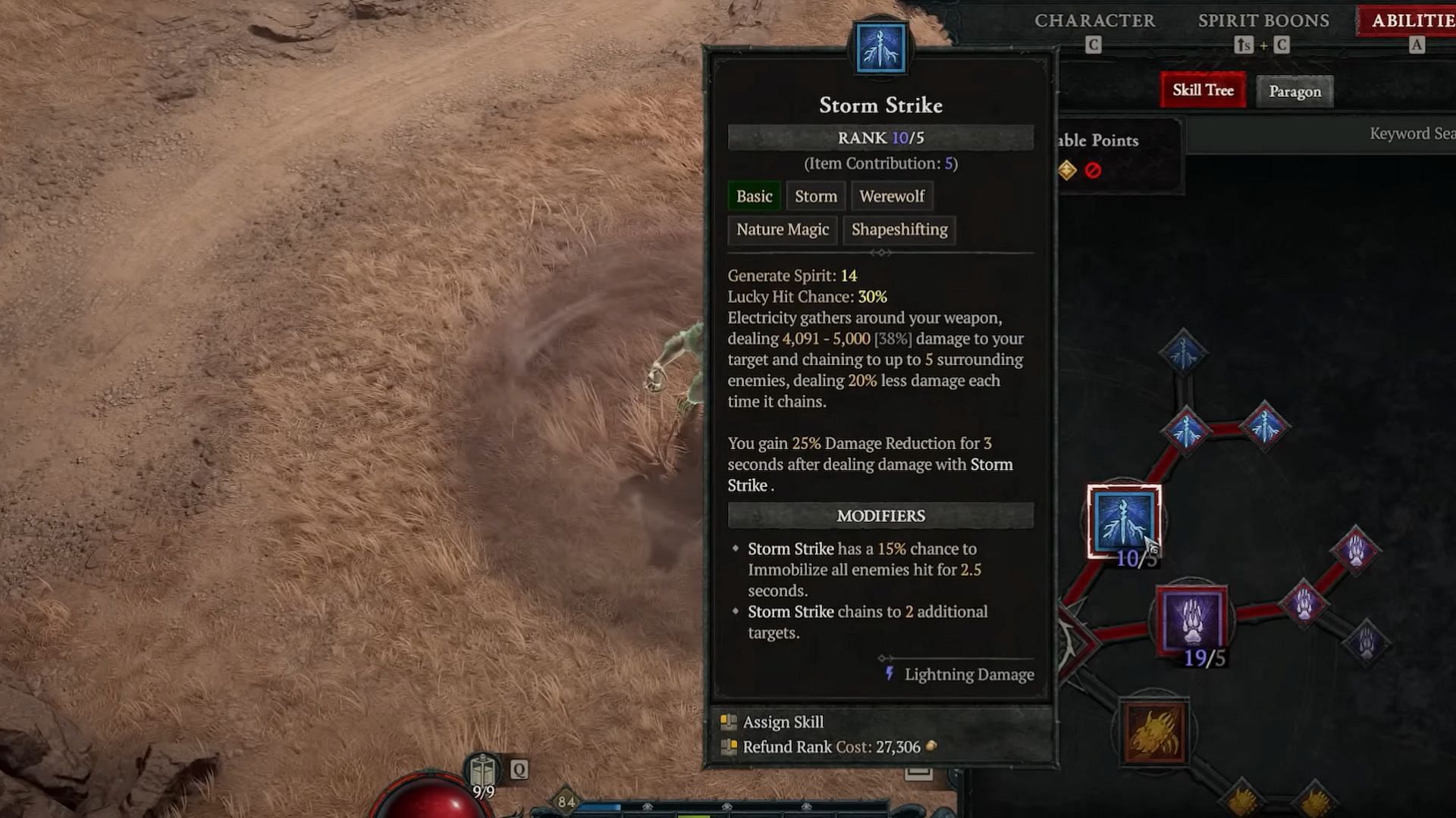 Storm Strike skill is the foundation of this build (Image via Diablo 4)