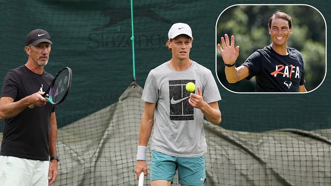 "Fighting hard to claw you away from Rafael Nadal team" - Jannik Sinner's coach Darren Cahill jokes as he gifts fan 'precious' cap at Cincinnati Open