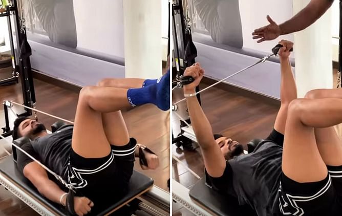 [Watch] Shreyas Iyer practices Pilates on road to recovery from back injury