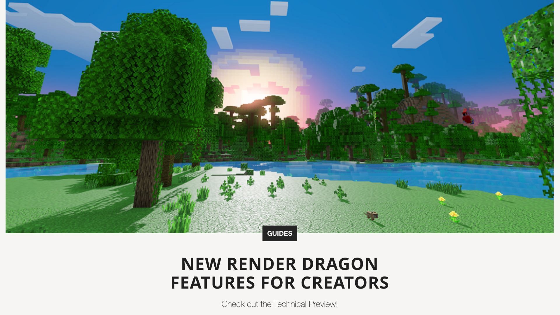 Minecraft Bedrock Edition now has official shader support