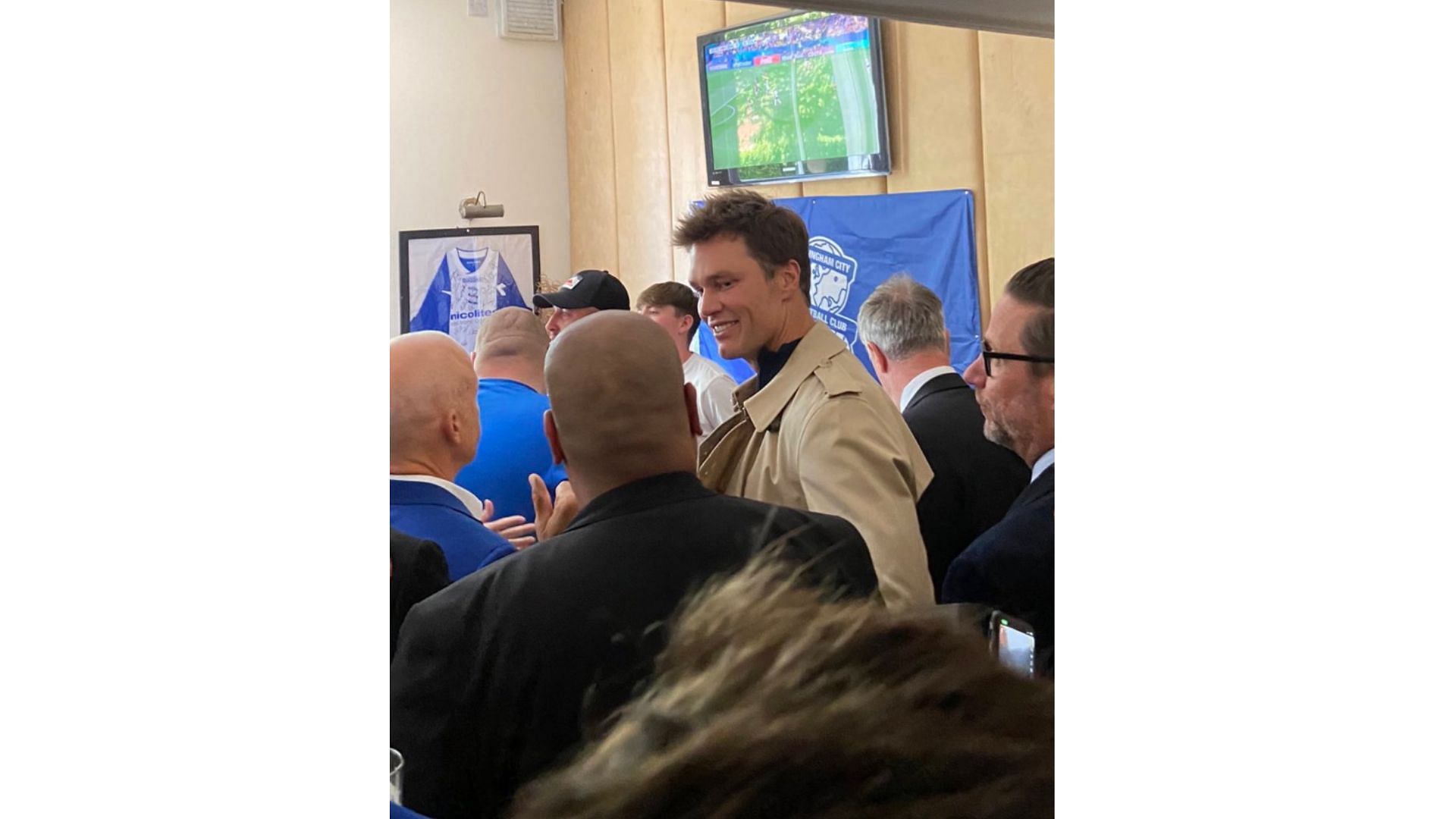 Tom Brady attends Birmingham City soccer fixture a day after JJ