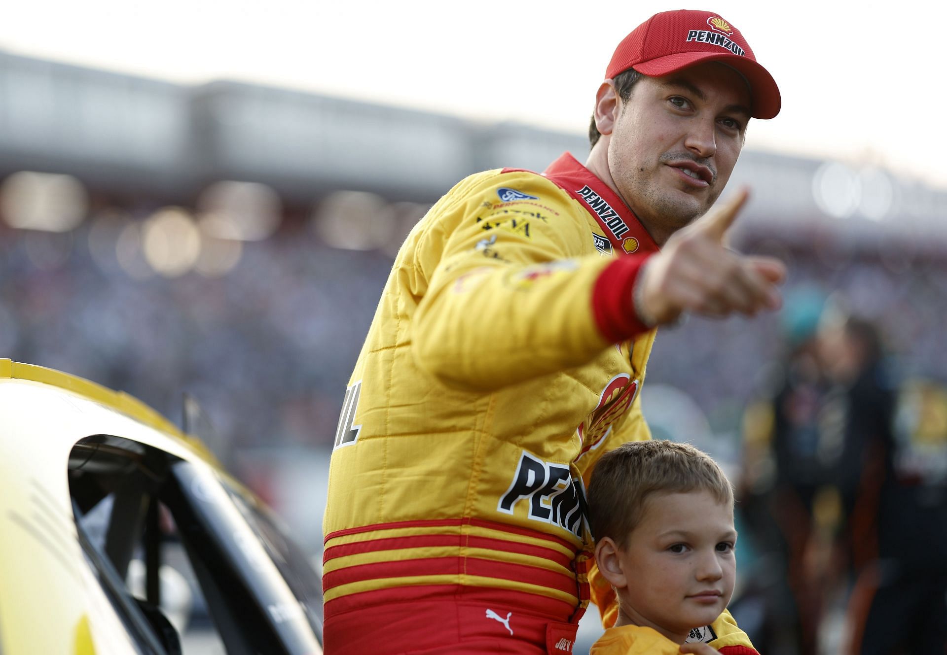 Joey Logano and his son Hudson