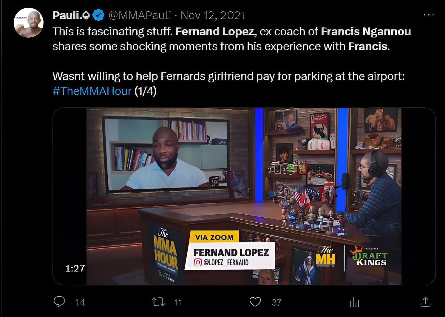 Fernand Lopez on the MMA Hour