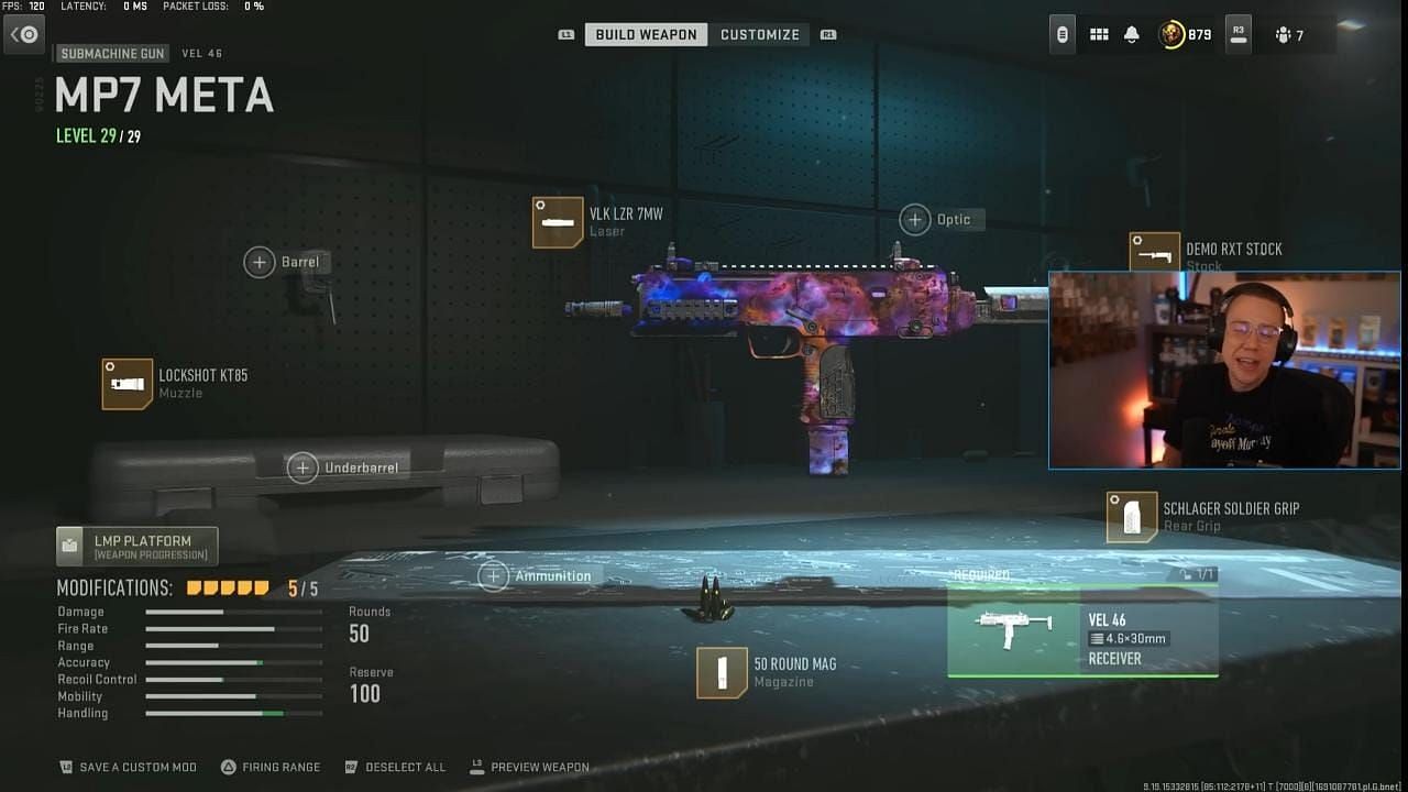 VEL 46 loadout in Warzone 2 (Image via Activision and YouTube/WhosImmortal)