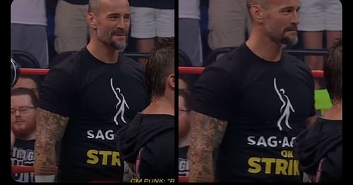 CM Punk's shirt on AEW Collision 