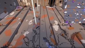 Minecraft "Off-Camera Mining" done by a player using 16 bots digging a 128x128 area