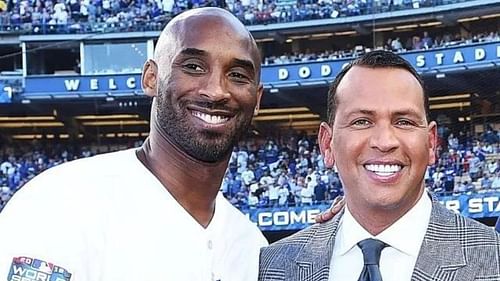 Kobe Bryant, left, and Alex Rodriguez