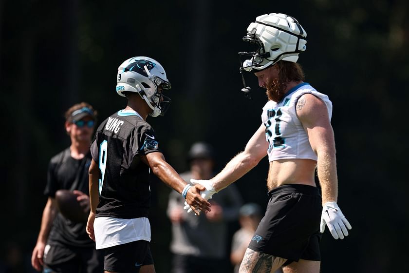 Carolina Panthers tight end Hayden Hurst during the NFL Carolina