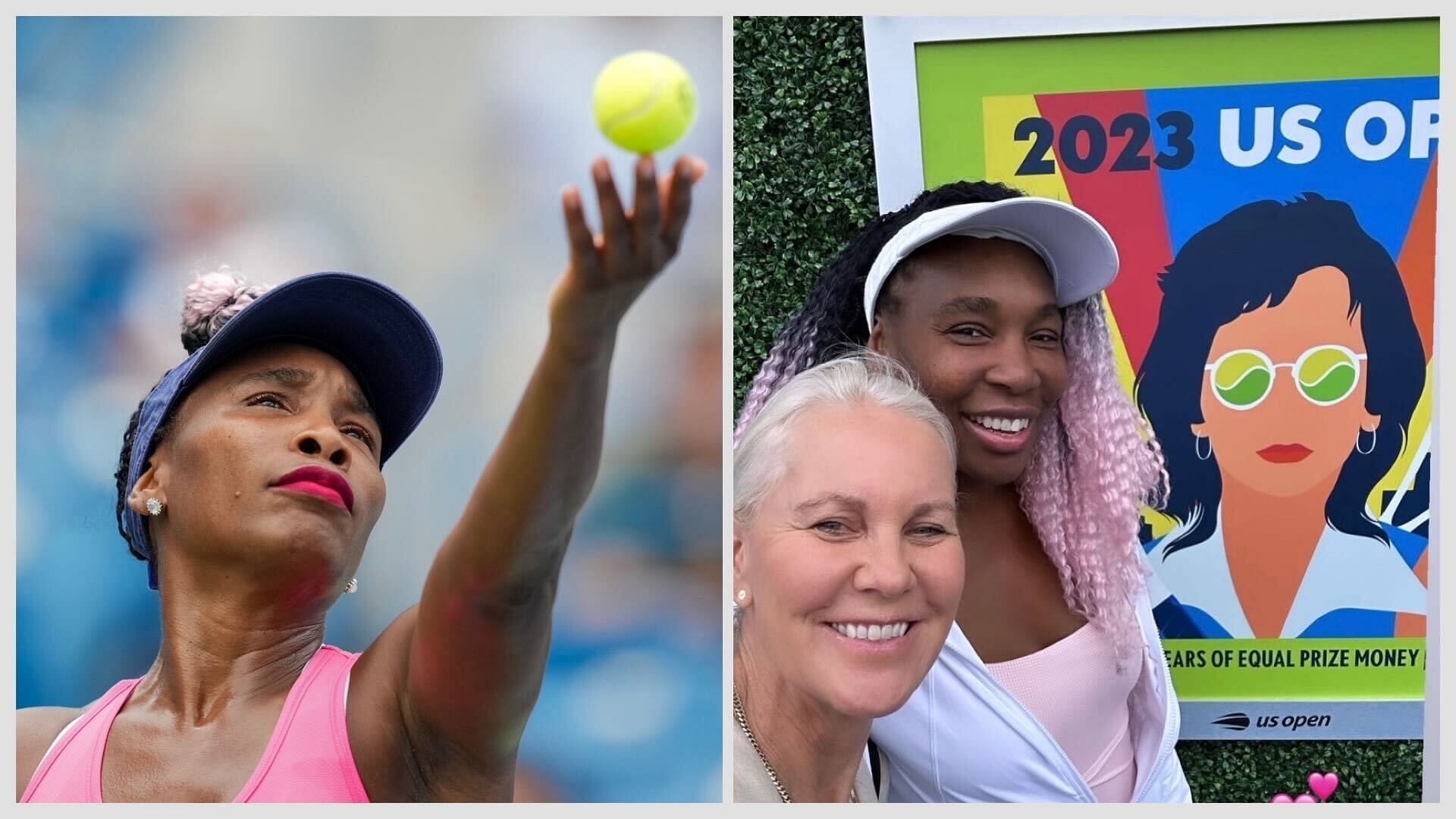 Venus Williams (left) with Rennae Stubbs(right)