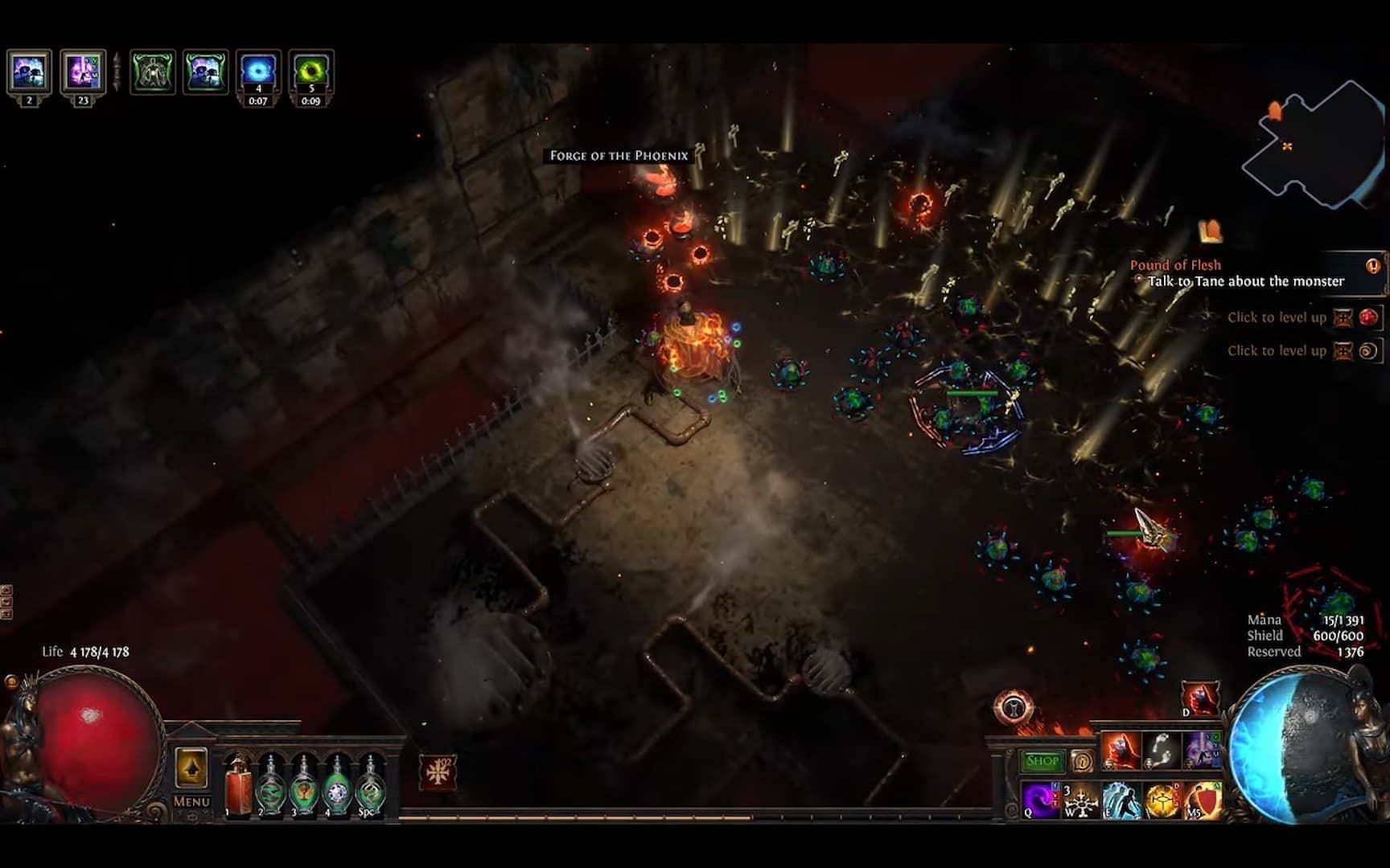 A Hexblast MIne build remains strong throughout the Path of Exile campaign (Image via Grinding Gear Games)