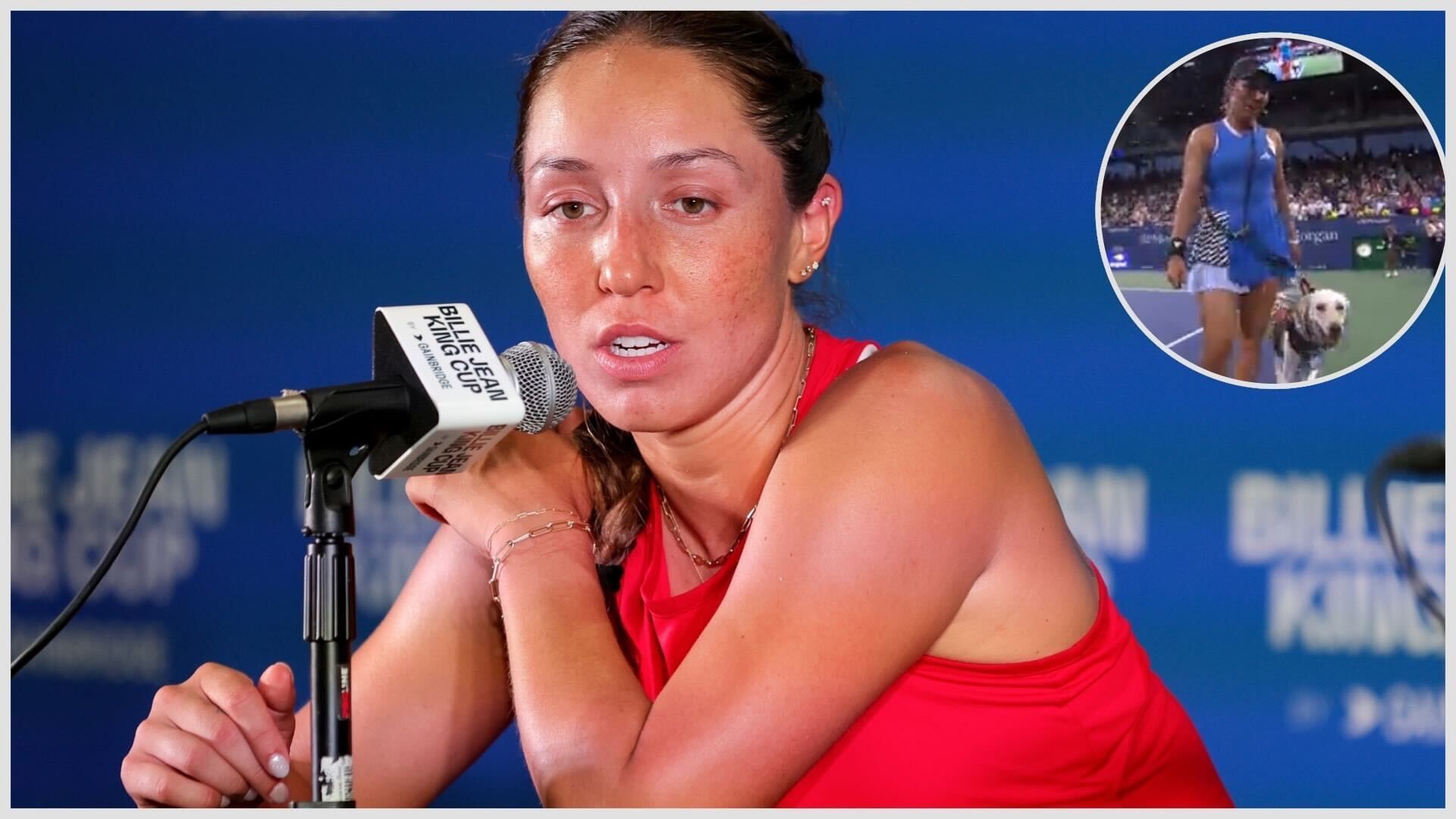 Jessica Pegula brought out a service dog to US Open exhibition match