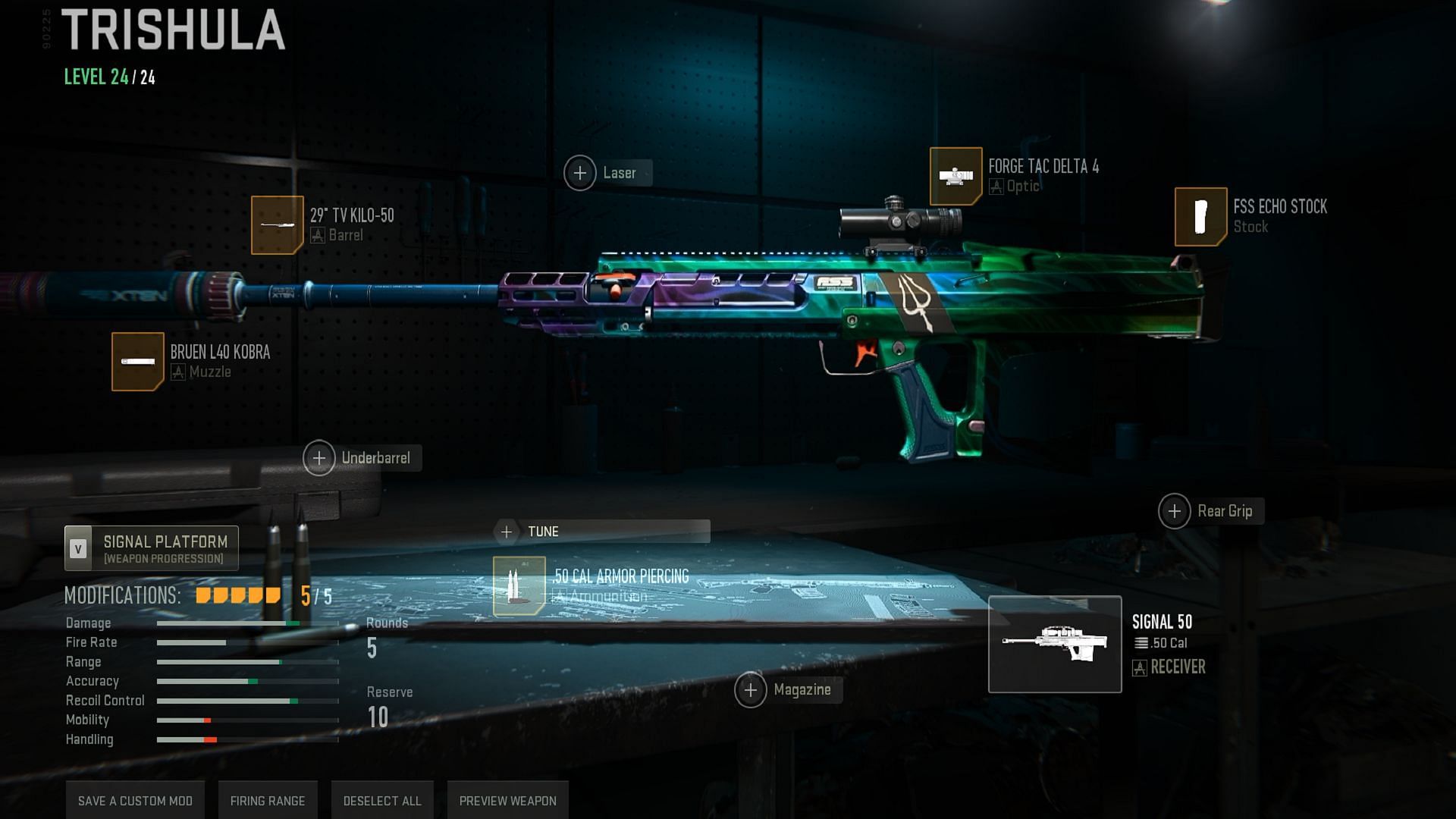 Best Signal 50 loadout for Warzone 2 Ranked Play (Image via Activision)