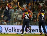 Nadeem jumps in joy after a dream start in the powerplay.