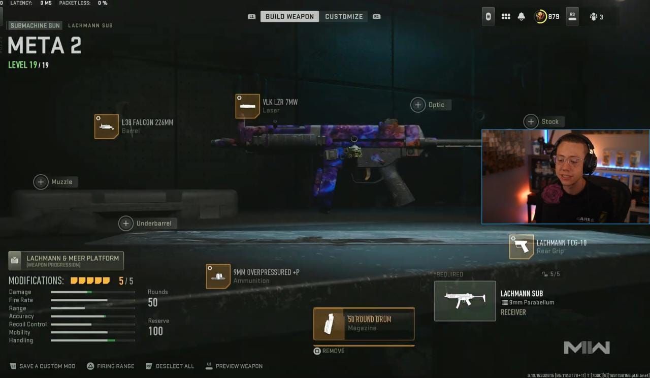 Lachmann Sub loadout in Warzone 2 (Image via Activision and YouTube/WhosImmortal)