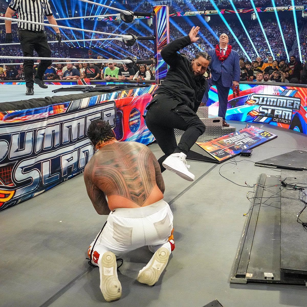 Jimmy Uso helped Roman Reigns overcome Jey Uso in Tribal Combat.