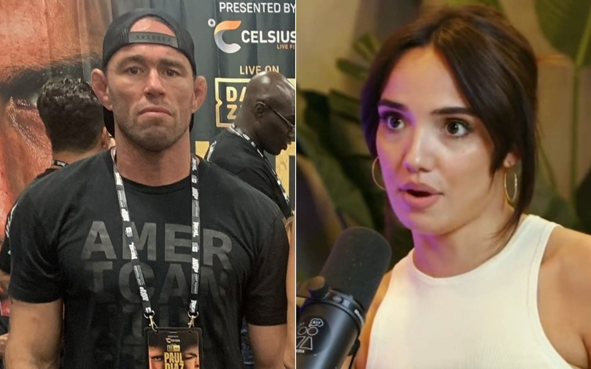 Jake Shields [Left], Screenshot from podcast [Right] [Photo credit: @jakeshieldsajj and @CensoredMen - Twitter]