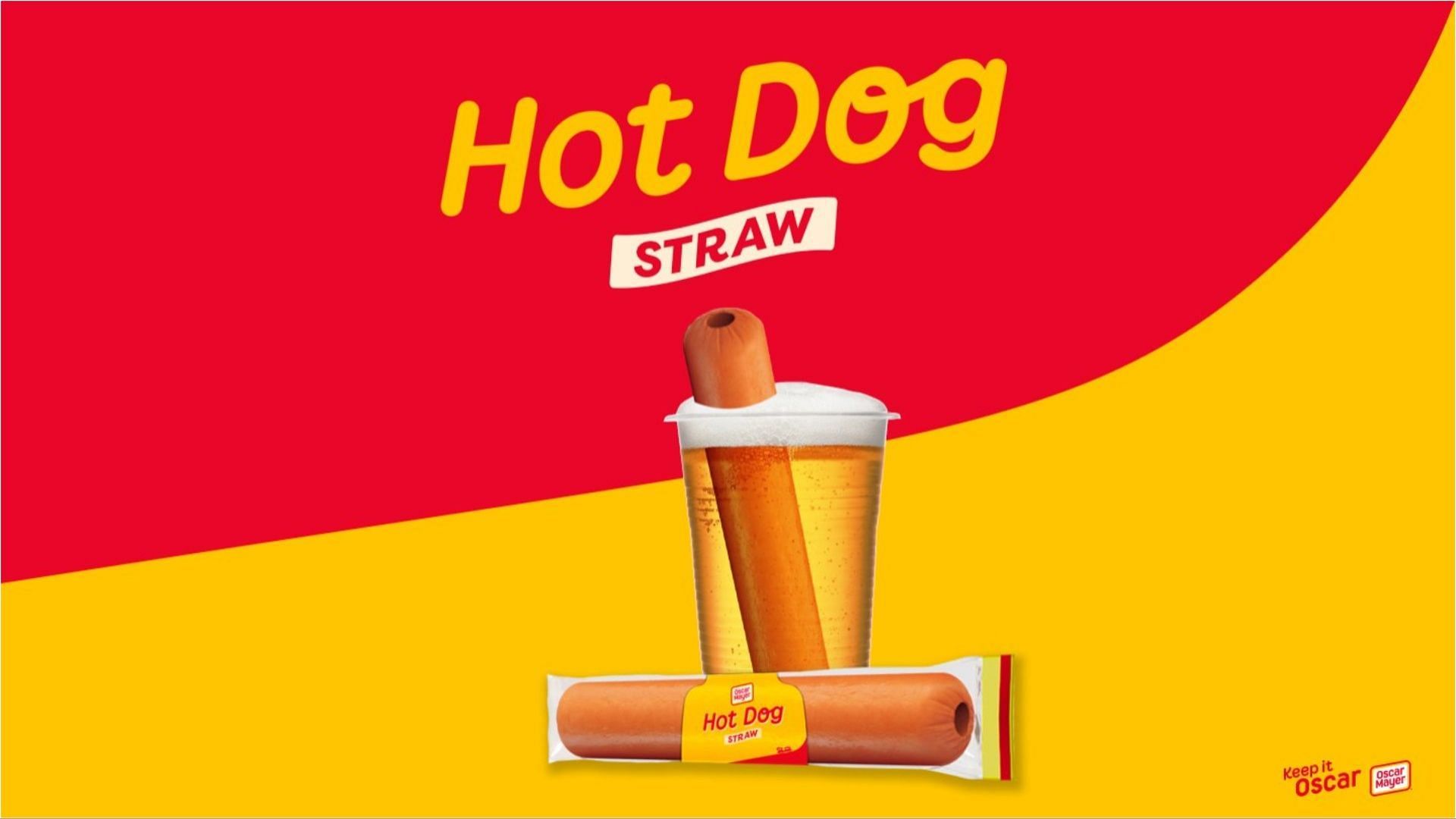 Oscar Mayer Hot Dog Straws are now available for pre-order online (Image via shopRESTATEMENT/Twitter)