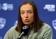 Iga Swiatek speaks to media at Cincinnati Open.