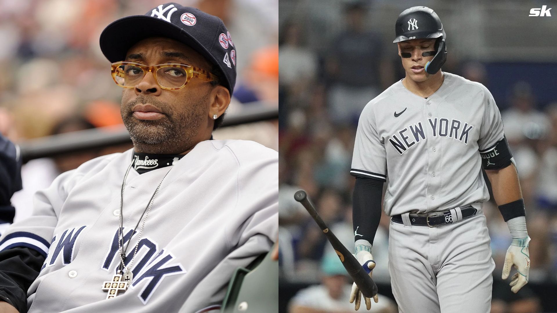 Yankees fan Spike Lee gets honest about team's matchup against the Braves:  They're kickin' our butts