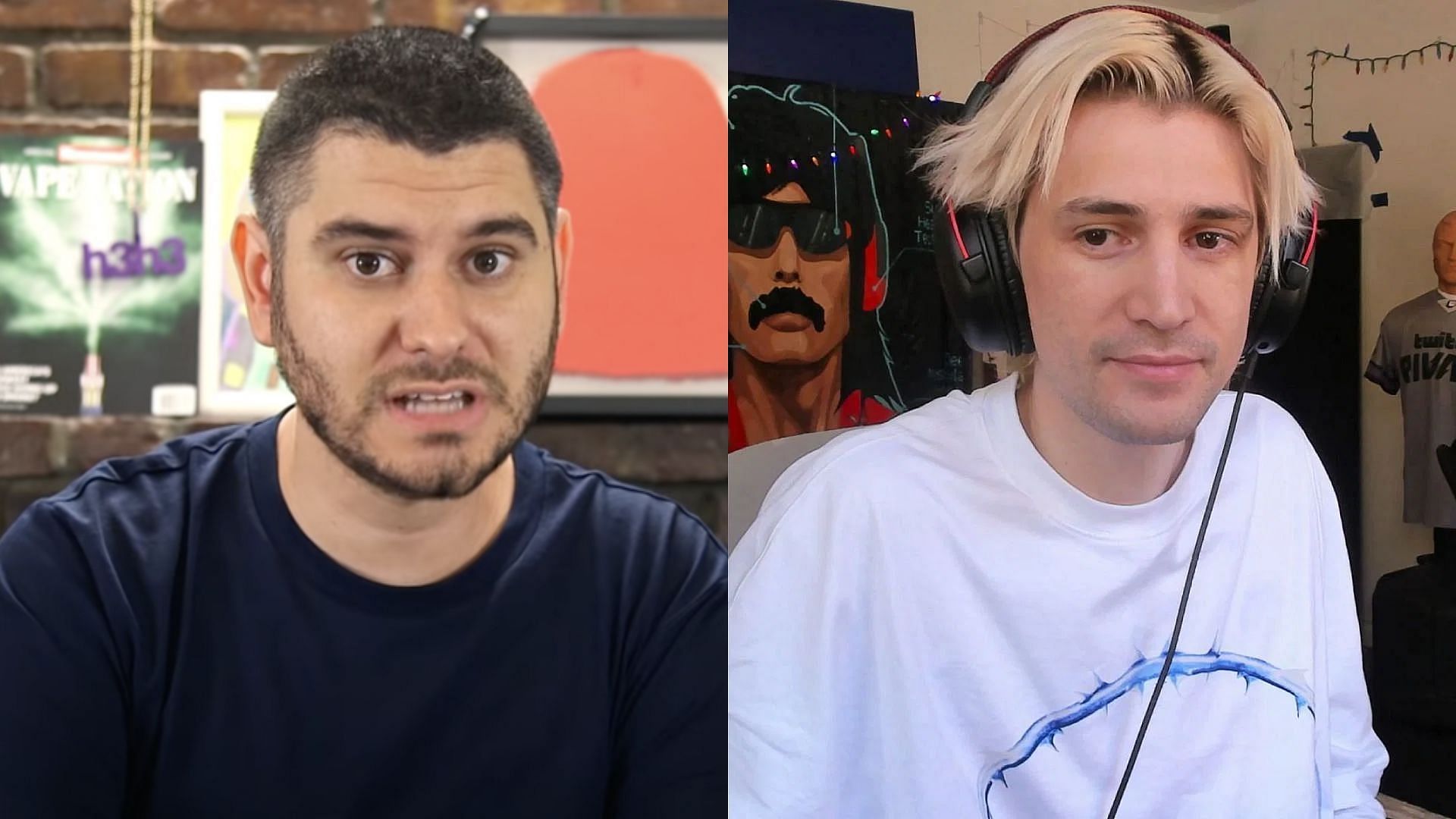 Ethan Klein ends the debate after flaming xQc for his reaction content (Image via Sportskeeda)