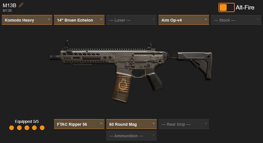 M13B loadout (Image via sym.gg)