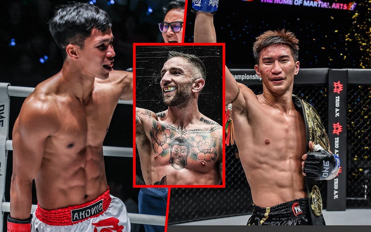 Superbon (left), Liam Harrison (middle), and Tawanchai (left) | Image credit: ONE Championship