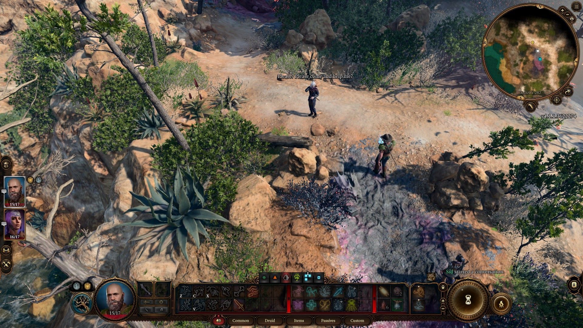 The rock is located south-west of Astarion&#039;s spot (Screenshot from Baldur&#039;s Gate 3)