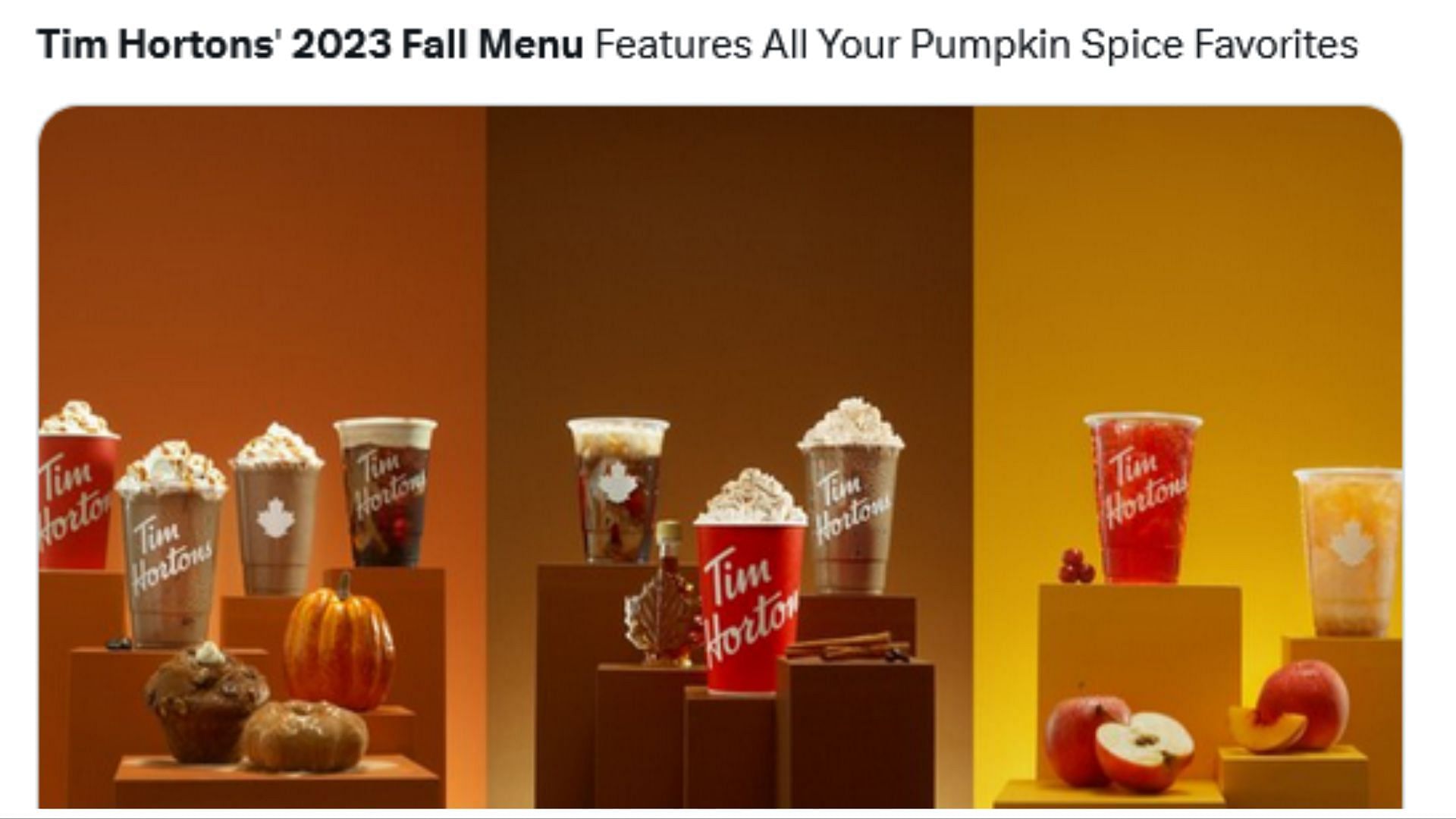 Tim Hortons fall menu is out across Canada & here's what's new