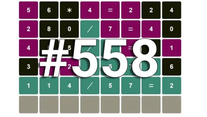 Nerdle today August 3 answers & hints (Nerdle #558)