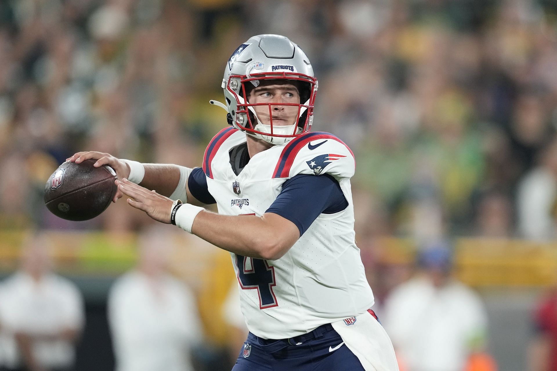 Bailey Zappe during New England Patriots v Green Bay Packers